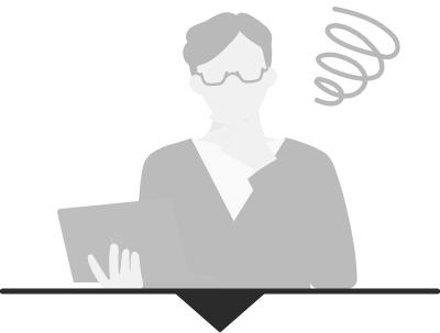 困っている人のイラスト